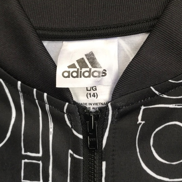 ADIDAS GIRLS SIZE L(14) PRINTED JACKET - Picture 5 of 6